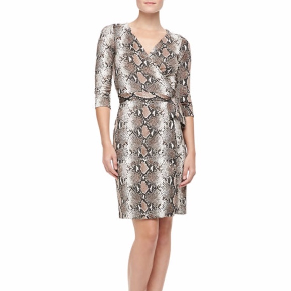 Diane Von Furstenberg Dresses & Skirts - dvf New Julian Two Python Silk Jersey Dress sz 6